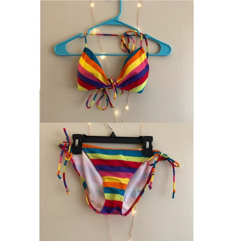 Rainbow stripe bikini Ingear